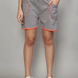 GRACIT Women Grey Running Shorts-image-82