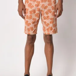 Aristitch Men Conversational Printed Mid-Rise Cotton Shorts-image-6