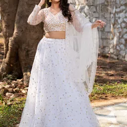 Label Shaurya Sanadhya Embellished Sequinned Ready to Wear Lehenga With Blouse & Dupatta-picture-33