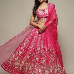 Biba Embroidered Thread Work Ready to Wear Lehenga & Blouse With Dupatta-picture-15