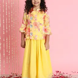 Readiprint Fashions Girls Floral Printed Gotta Patti Ready to Wear Lehenga & Blouse-picture-11