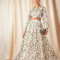 Shae by SASSAFRAS Printed Ready to Wear Lehenga & Choli-picture-36