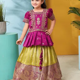 Aarika Girls Embroidered Thread Work Ready to Wear Lehenga &-picture-34