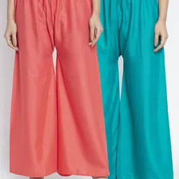 Jinfo Women Pack Of 2 Ethnic Palazzos-image-66