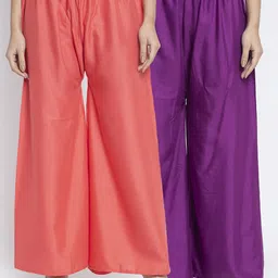 Jinfo Women Pack Of 2 Ethnic Palazzos-picture-31