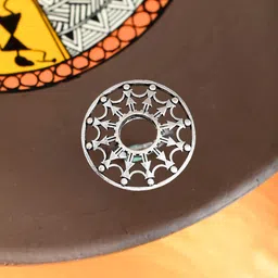 Voylla Silver Plated Warli Ghoomer Finger Ring-picture-36