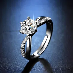KARISHMA KREATIONS Silver-Plated CZ-Studded Adjustable Finger Rings-picture-30