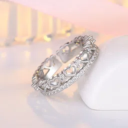 Jewels Galaxy Silver-Plated AD Studded Finger Ring-picture-47