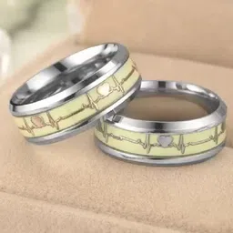 VIEN Silver-Plated Stainless Steel Textured Finger Ring-picture-55