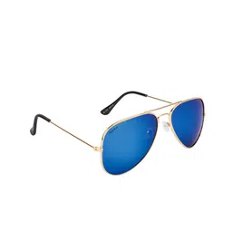 NuVew Unisex Aviator Sunglasses With UV Protected Lens ES_16143-29-NW-1001-fSBL-GLD-AV-picture-36