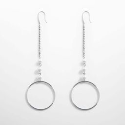 MANGO Stone Studded & Beaded Circular Drop Earrings-picture-37