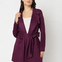 Vero Moda Notched Lapel Collar Wrap Coat-picture-39