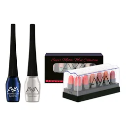 AYA Set of 2 Waterproof Liquid Eyeliner & Set of 12 Super Matte Mini Lipstick Combo-image-94