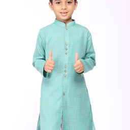 TABARD Boys Mandarin Collar Printed Kurta-image-11