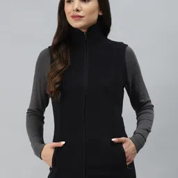 Marks & Spencer Women Black Solid Polar Fleece Sweatshirt-picture-36