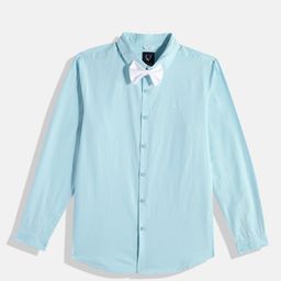 Allen Solly Junior Boys Slim Fit Pure Cotton Casual Shirt with Bow Tie-picture-41