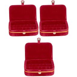 atorakushon Maroon Set of 3 Reusable Jewellery Organiser Organisers-picture-38