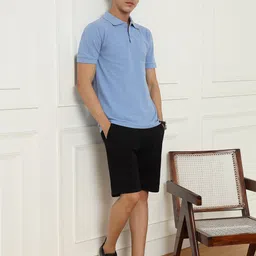 Mantonix Bio Finish Polo Collar Pure Cotton T-Shirt-picture-18