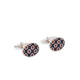 Alvaro Castagnino Red & Navy Blue Printed Cufflink-picture-2