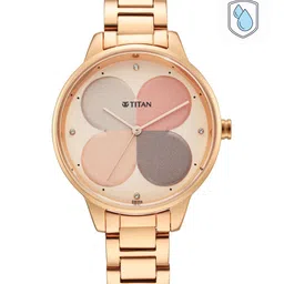 Titan Women Rose Gold-Toned Brass Printed Dial & Rose Gold Stainless Steel Strap Watch-picture-19