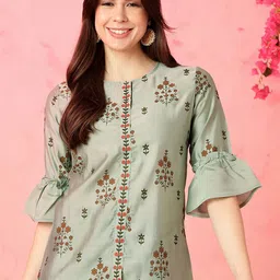 Anouk Ethnic Motifs Print Embroidered Bell Sleeve Ethnic Top-picture-10