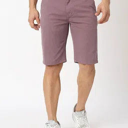 HERE&NOW Men Mid Rise Slim Fit Chino Shorts-picture-19