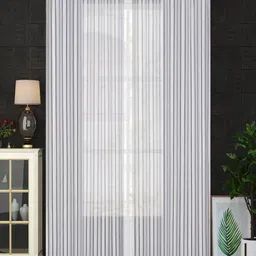 Homefab India White Set of 2 Sheer Door Curtain-picture-20