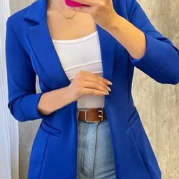 StyleCast Blue Open Front Blazer-image-72