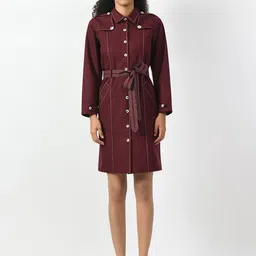 OFFICE & YOU Women Striped Longline Open Front Jacket-picture-28