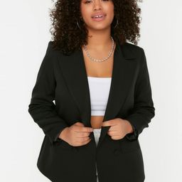 Trendyol Lapel Collar Longline Open Front Jacket-picture-31