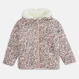 Pantaloons Junior Girls Pink Puffer Jacket-picture-14
