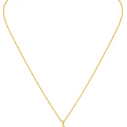 BHIMA 22K Hallmark 916 Purity Yellow GoldFloral Pendant Necklace-image-31
