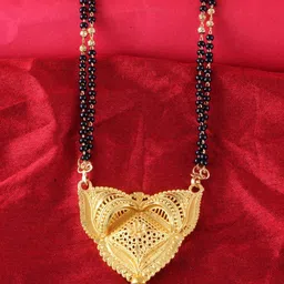 MEENAZ Gold Plated Beaded Long Mangalsutra-picture-15