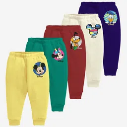 Minicult Infants Pack of 5 Mickey & Friends Printed Cotton Lounge Pants-picture-44