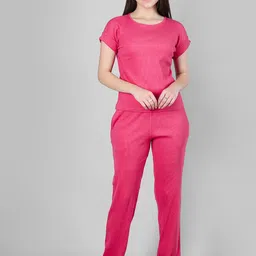CHKOKKO Round Neck Mid-Rise Tracksuit image 1