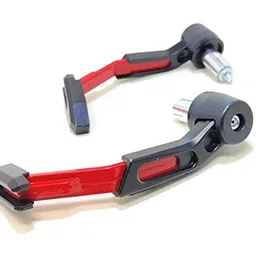 generic Motorcycle Adjustable Brake Clutch CNC Lever Protector Guard (RED) image 3