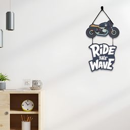 CVANU Blue & White Printed Wooden Hanging Wall Decor-picture-7