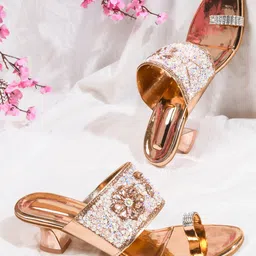 Try Me Embellished One Toe Block Heels-picture-23