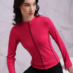 Tokyo Talkies Round Neck Fitted Knit Top-image-22