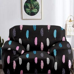 Cortina Black Printed 1-Seater Sofa Cover-picture-22