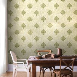 Jaamso Royals Vintage Green Printed Self Adhesive Waterproof Wallpaper-picture-46