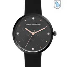French Connection Women Black Dial & Black Leather Straps Analogue Watch FCN00040H-picture-25