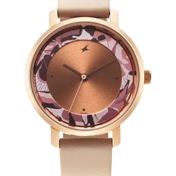 Fastrack Women Printed Brass Dial & Leather Straps Analogue Watch 6287WL01-picture-20