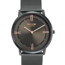 Sonata Poze Men Brass Embellished Dial & Bracelet Style Straps Analogue Watch SP70006QM01-picture-20
