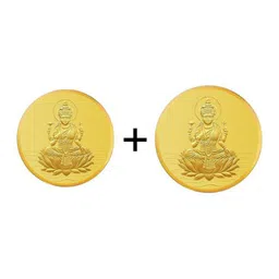 Angara Set Of 2 24KT Gold Lakshmi Coins- 2 gm+1 gm-picture-37