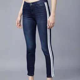 Tokyo Talkies Women Blue Skinny Fit Mid-Rise Clean Look Stretchable Jeans-picture-21