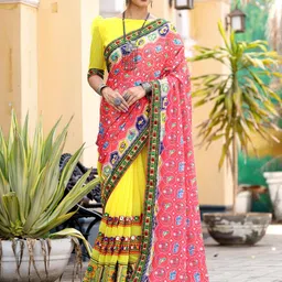 ALAGINI Embellished Beads and Stones Patola Saree-picture-36