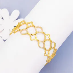 GIVA Women 925 Sterling Silver Gold-Plated Cubic Zirconia Charm Bracelet-picture-37