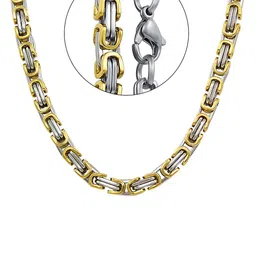 NAKABH Men Gold-Toned & Silver-Toned Gold-Plated Chain-picture-39