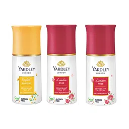YARDLEY LONDON Women Set of English Blossom & 2 London Rose Deodorant Roll-On - 50 ml Each-picture-14